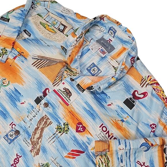 Vintage High Seas Trading Co Button Shirt Mens XL Ionis Carlsbad - Picture 2 of 6